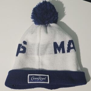 Crown Royal Toronto Male Leafs Toque Hat NHL Hockey Team Logo Pom Adult